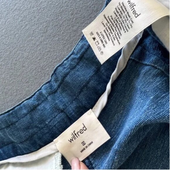 Aritzia Wilfred Allegra Denim Linen Blend Shorts - Picture 6 of 7